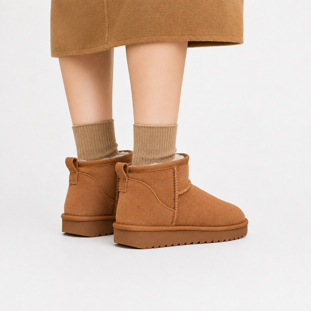 Women’s Snow Boots – Short Warm Winter Boots with Fur Lining