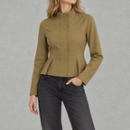 Women’s Fitted Jacket – Waist-Cinching Slim Fit Tailored Jacket