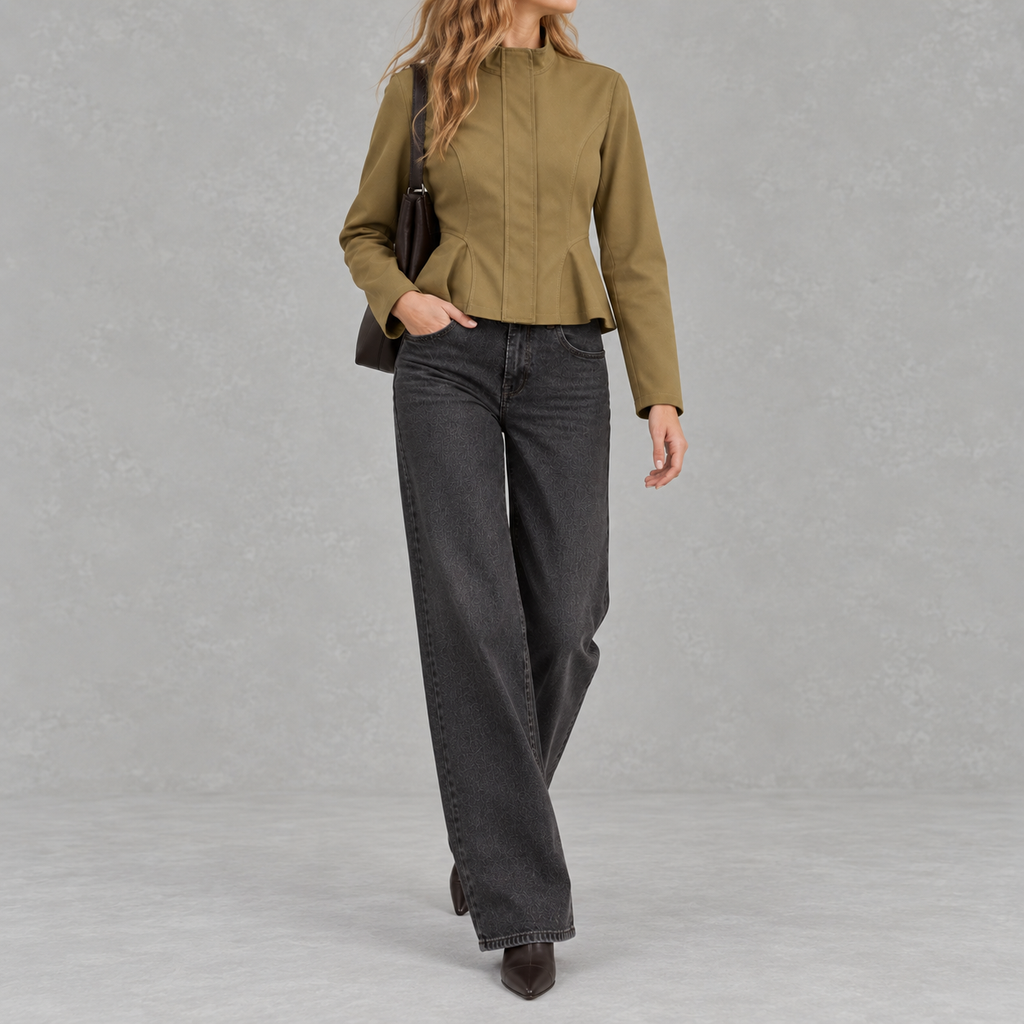 Women’s Fitted Jacket – Waist-Cinching Slim Fit Tailored Jacket