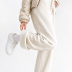 Women’s Corduroy Trousers – Fleece Lined Wide Leg Winter Trousers