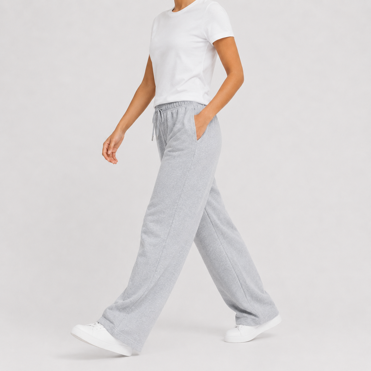 Women’s Joggers – Loose Fit Fleece Lined Trousers with Elasticated Waist