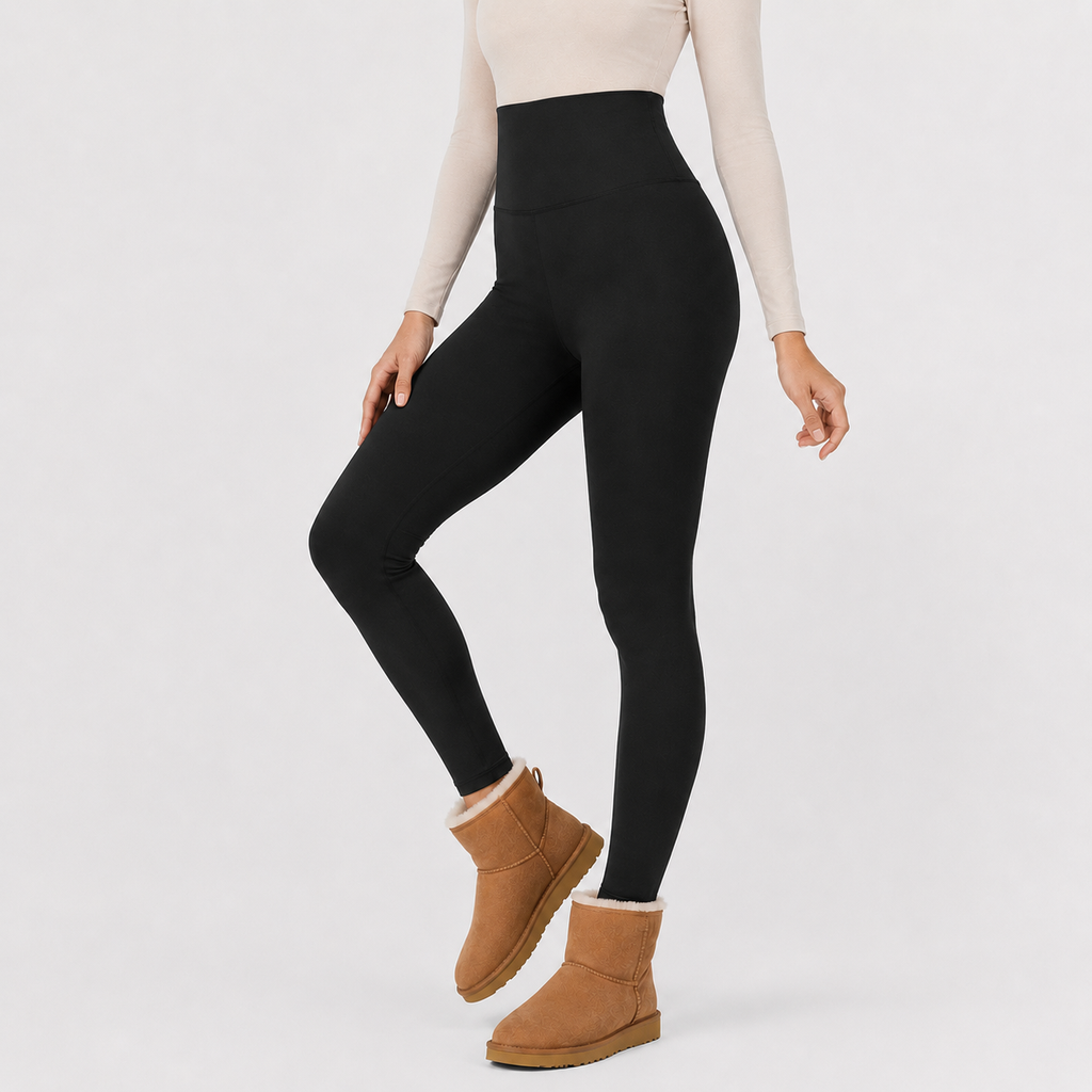 Women’s Thermal Leggings – High Waist Velvet Lined Cropped Leggings
