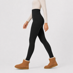 Women’s Thermal Leggings – High Waist Velvet Lined Cropped Leggings