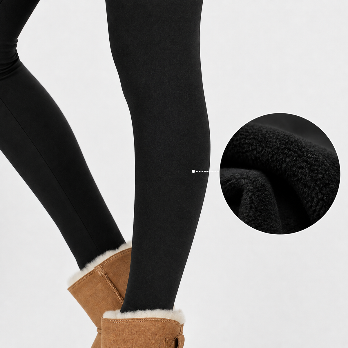 Women’s Thermal Leggings – High Waist Velvet Lined Cropped Leggings