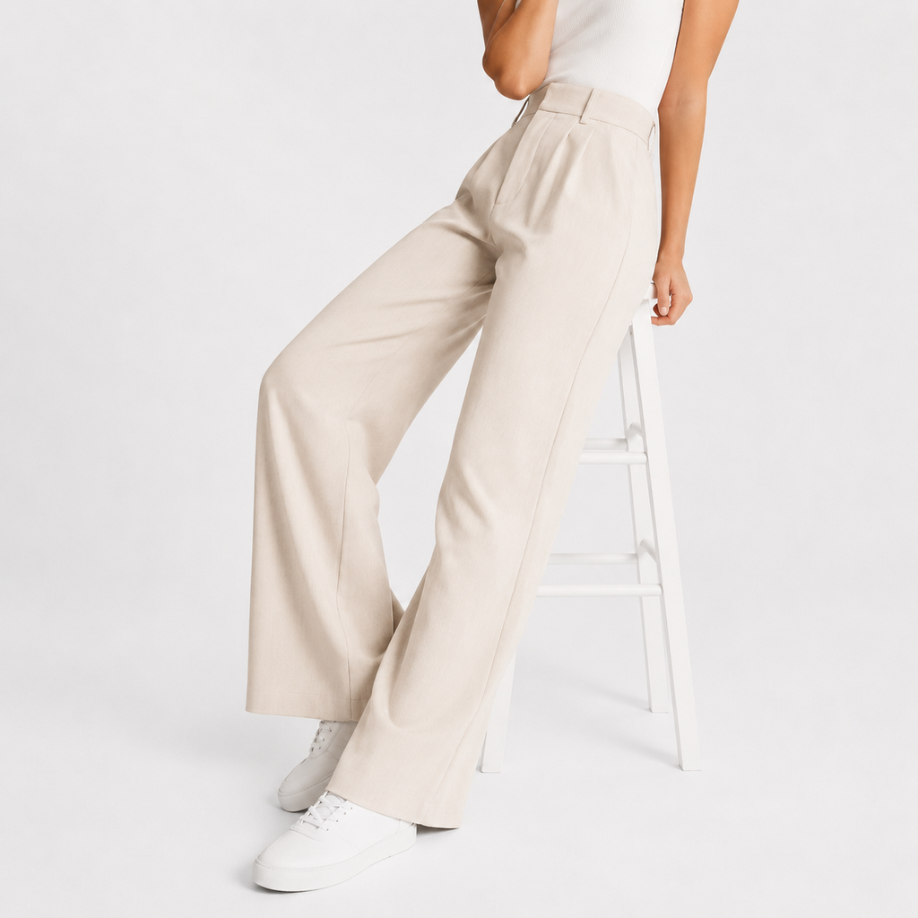 Women’s High Waist Trousers – Wide Leg Tailored Trousers