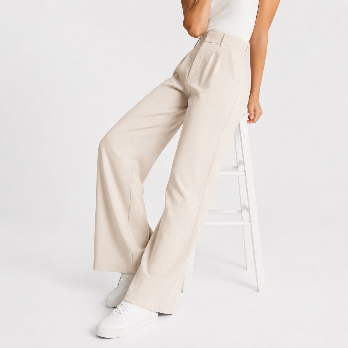 Women’s High Waist Trousers – Wide Leg Tailored Trousers