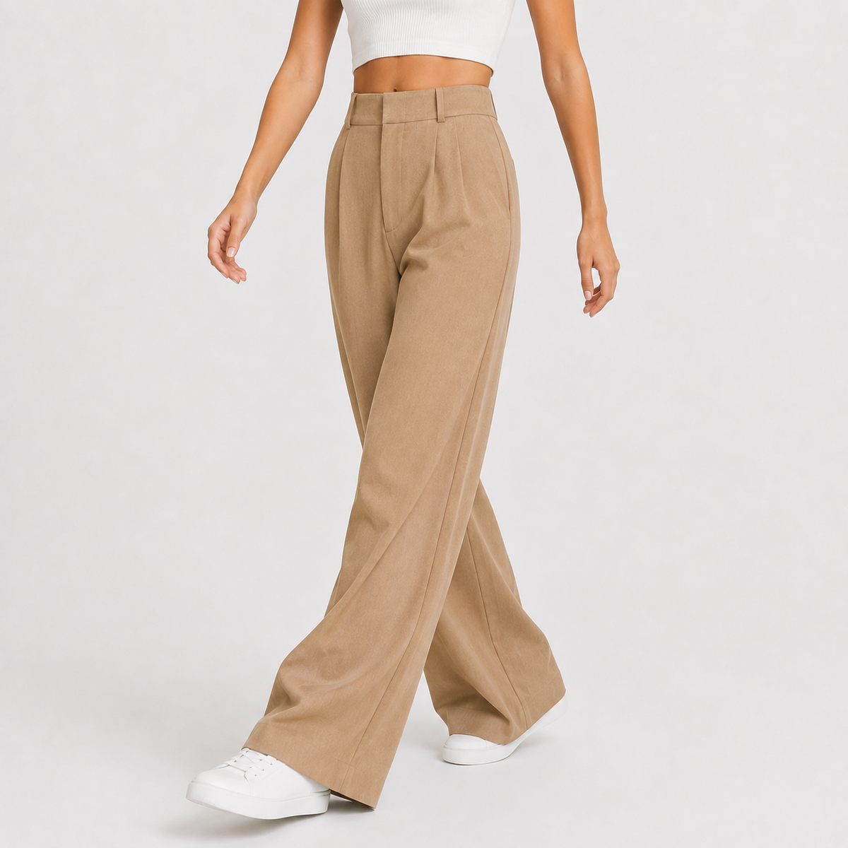 Women’s High Waist Trousers – Wide Leg Tailored Trousers