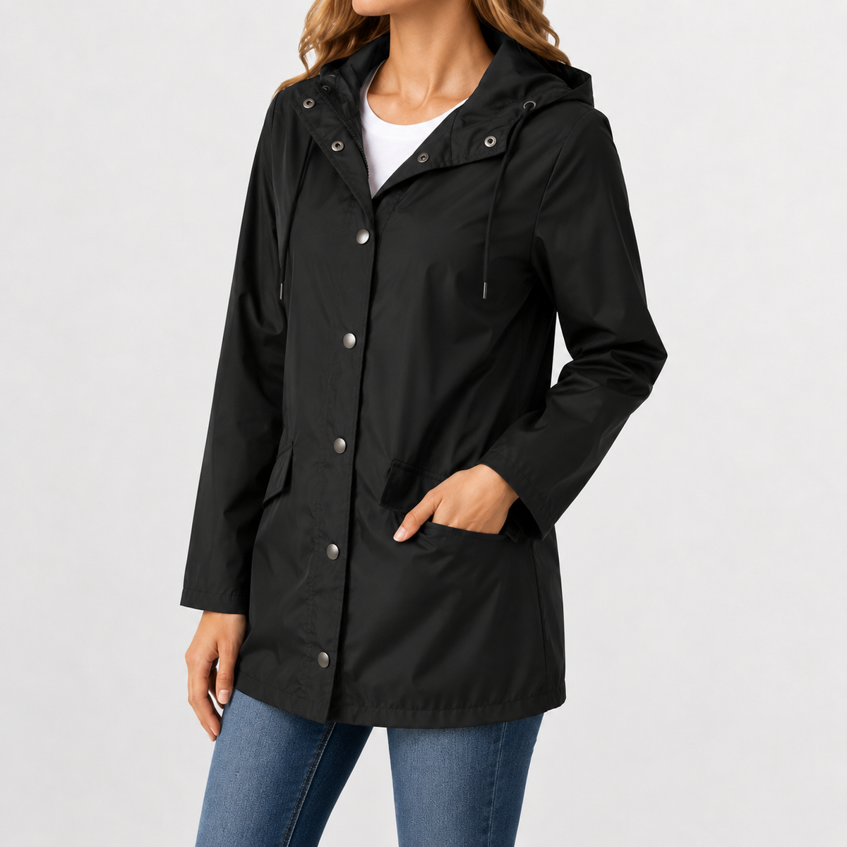 Women’s Waterproof Jacket – Hooded Hiking Raincoat for Outdoor Activities