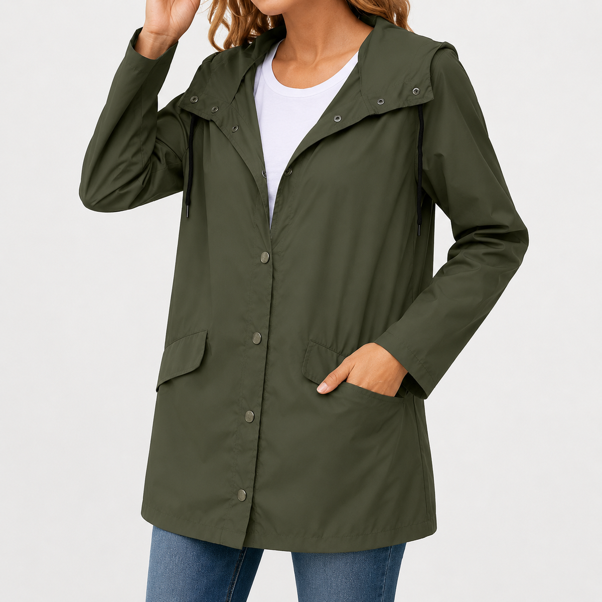 Women’s Waterproof Jacket – Hooded Hiking Raincoat for Outdoor Activities