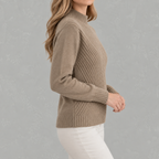 Women’s Jumper – Half Turtleneck Long Sleeve Knitted Jumper