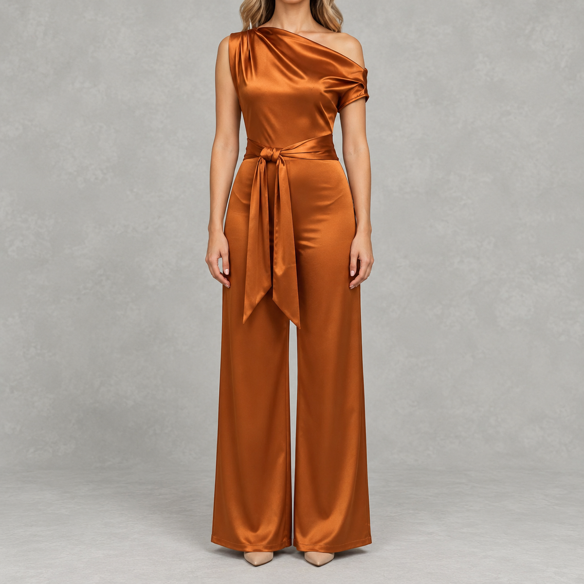Women’s Jumpsuit Autumn Dress – Slim Fit Solid Colour Long Sleeve One-Piece