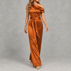 Women’s Jumpsuit Autumn Dress – Slim Fit Solid Colour Long Sleeve One-Piece