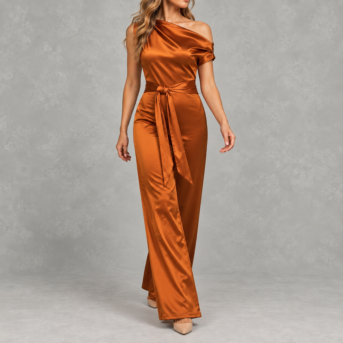 Women’s Jumpsuit Autumn Dress – Slim Fit Solid Colour Long Sleeve One-Piece