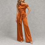 Women’s Jumpsuit Autumn Dress – Slim Fit Solid Colour Long Sleeve One-Piece