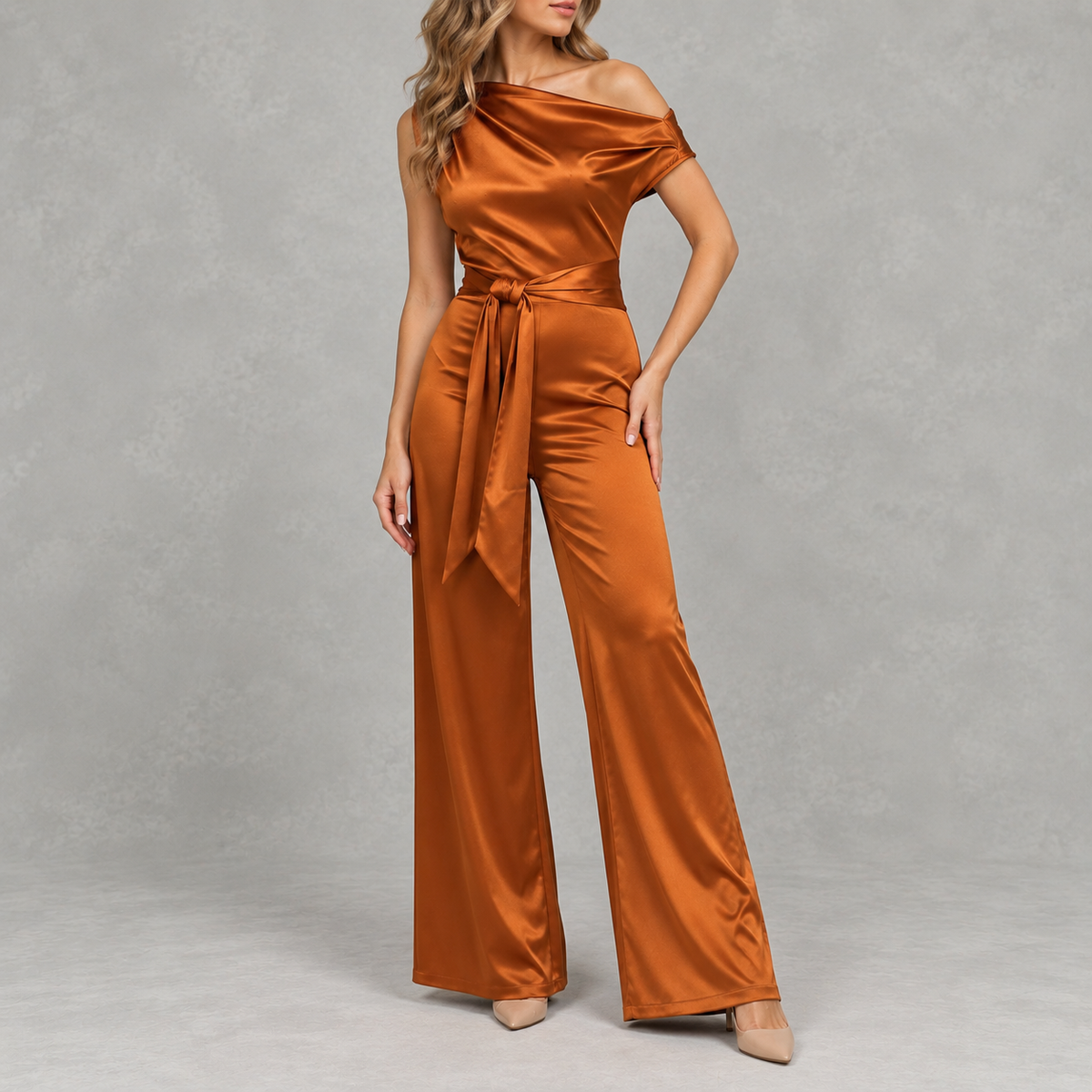 Women’s Jumpsuit Autumn Dress – Slim Fit Solid Colour Long Sleeve One-Piece
