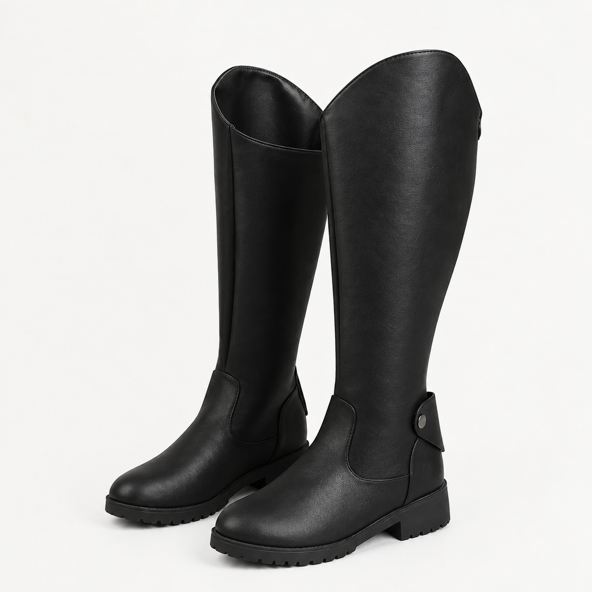 Women’s Knee High Boots – Chunky Heel Knight Boots with Side Zip