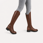 Women’s Knee High Boots – Chunky Heel Knight Boots with Side Zip