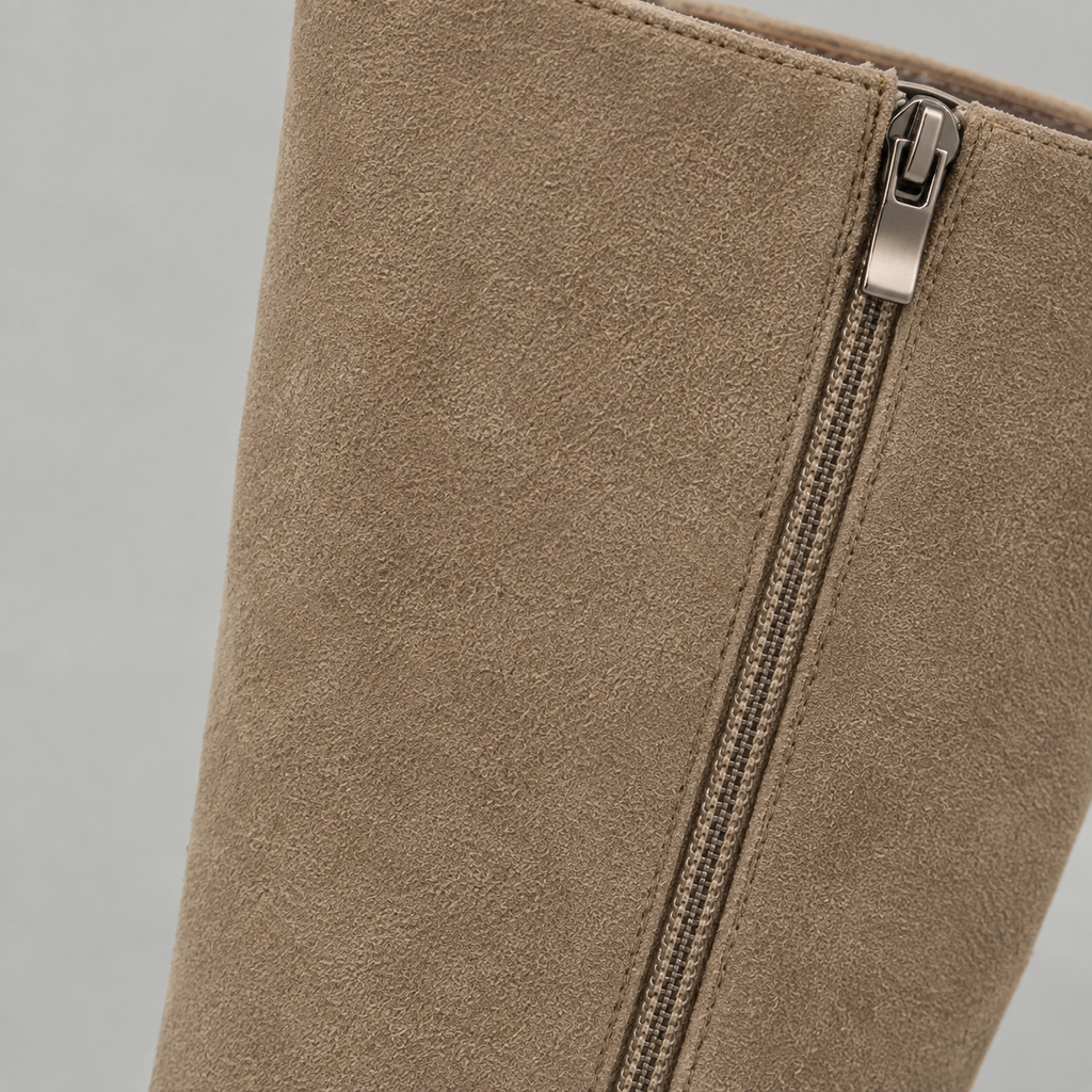 Women’s Knee High Boots – Pointed Toe Chunky Heel Long Boots