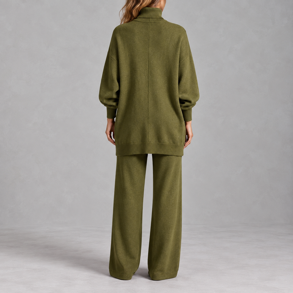 Women’s Knitted Jumper Set – Asymmetric Two-Piece Knitwear Co-Ord