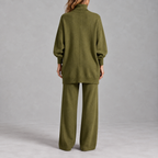 Women’s Knitted Jumper Set – Asymmetric Two-Piece Knitwear Co-Ord