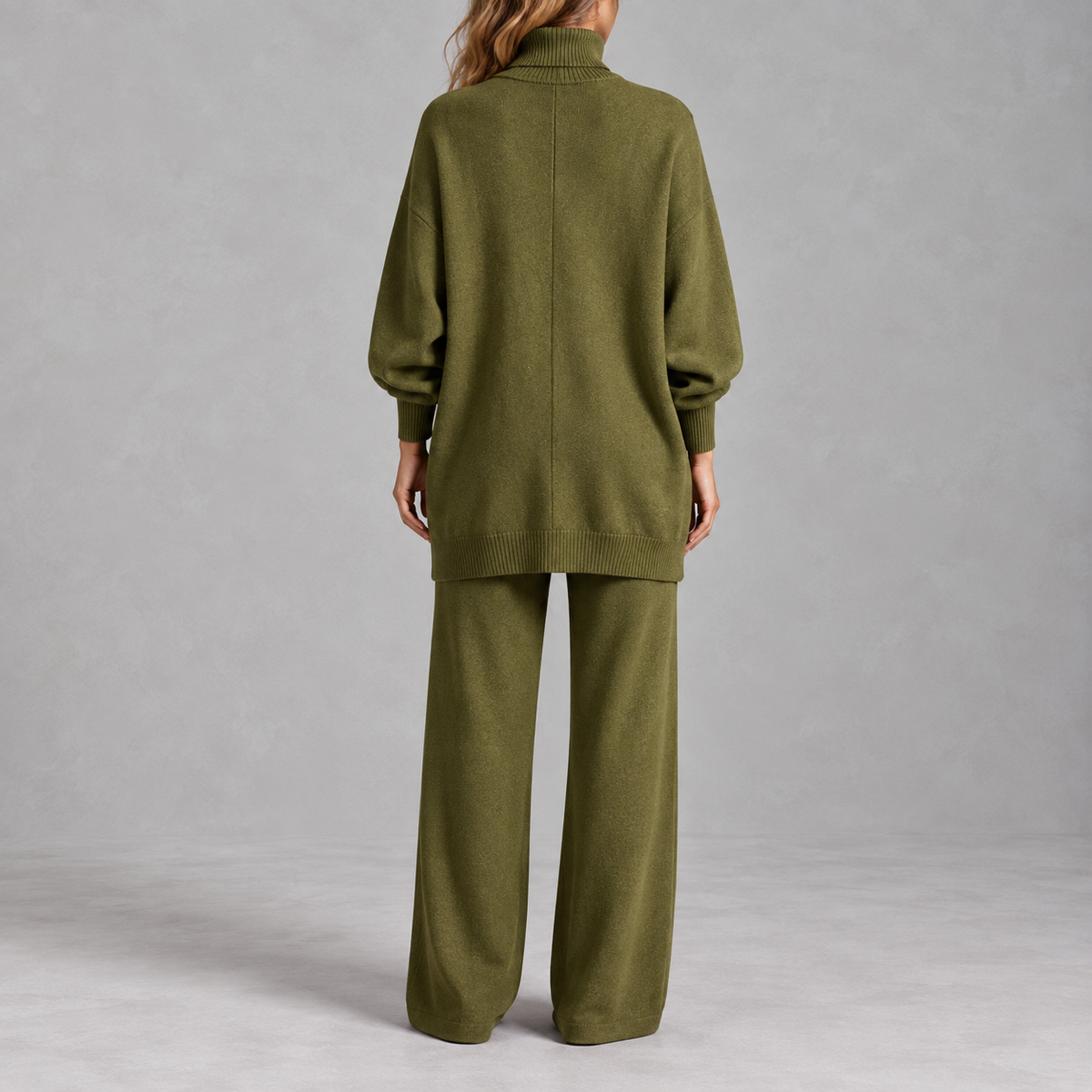 Women’s Knitted Jumper Set – Asymmetric Two-Piece Knitwear Co-Ord