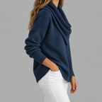 Women’s Knitted Jumper – Solid Colour Long Sleeve Pullover for Autumn & Winter