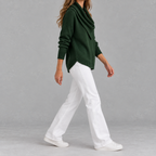 Women’s Knitted Jumper – Solid Colour Long Sleeve Pullover for Autumn & Winter