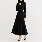 Women’s Knit Dress – Midi Jumper Dress with Long Sleeves