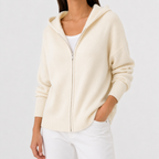 Women’s Knitted Hoodie – Full Zip Hooded Cardigan Jumper