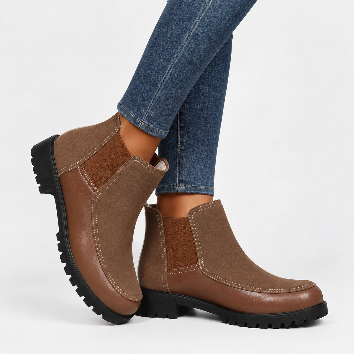 Women’s Platform Ankle Boots – Short Chunky Sole Martin Boots