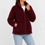 Women’s Fleece Jacket – Plush Warm Long Sleeve Casual Coat