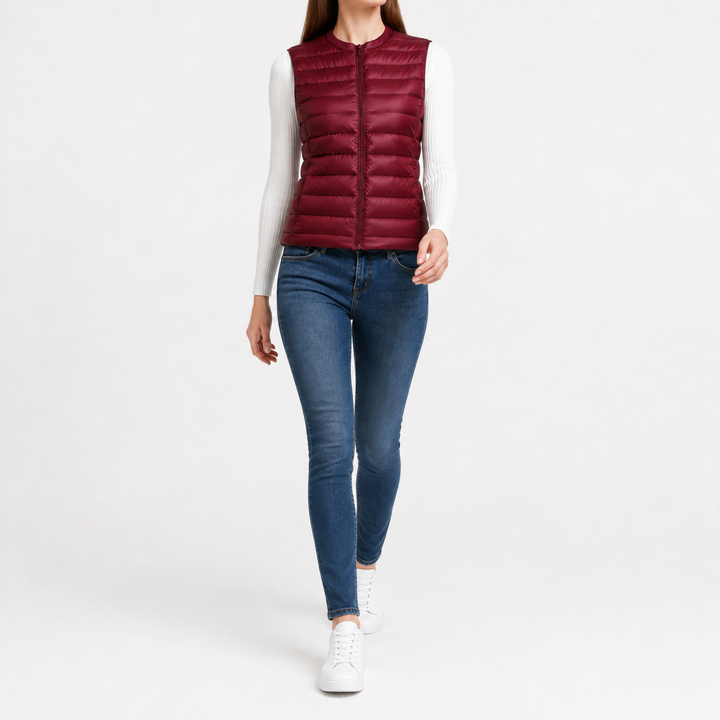 Women’s Quilted Gilet – Lightweight Slim Fit Sleeveless Padded Waistcoat