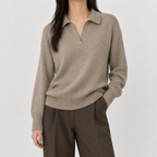 Women’s Retro Jumper – Casual Long Sleeve Knitted Pullover