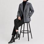 Women’s Short Trench Coat – Handmade Loose Fit Autumn Winter Jacket