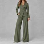 Women’s Suit – Tailored Blazer and Straight Leg Trousers Two-Piece Set