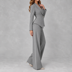 Women’s Suit – Tailored Blazer and Straight Leg Trousers Two-Piece Set
