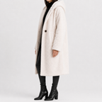 Women’s Teddy Coat – Longline Faux Fur Plush Winter Coat