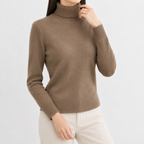 Women’s Thick Knit Jumper – Warm Long Sleeve Knitted Pullover Top