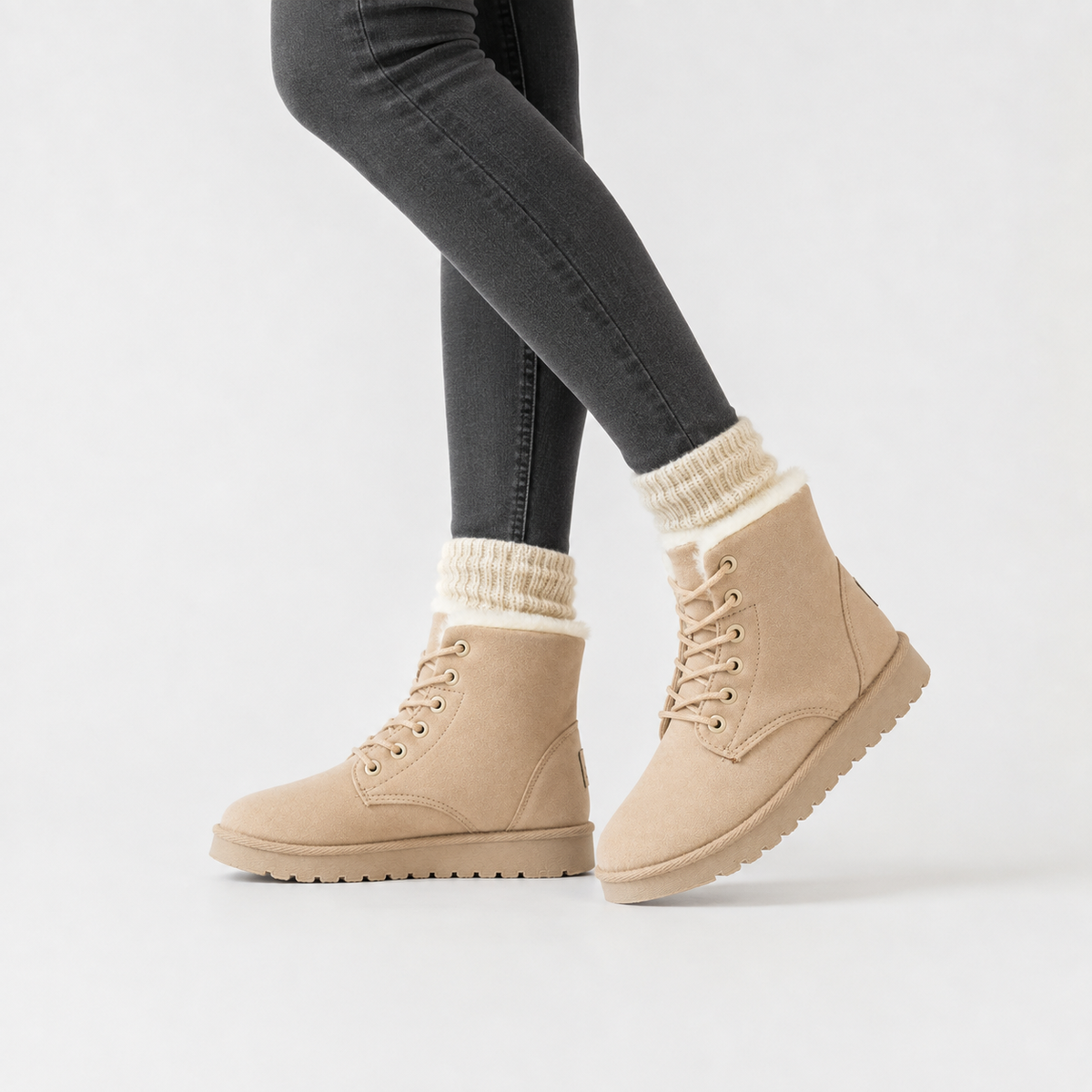 Women’s Snow Boots – Warm Ankle Winter Boots with Fleece Lining