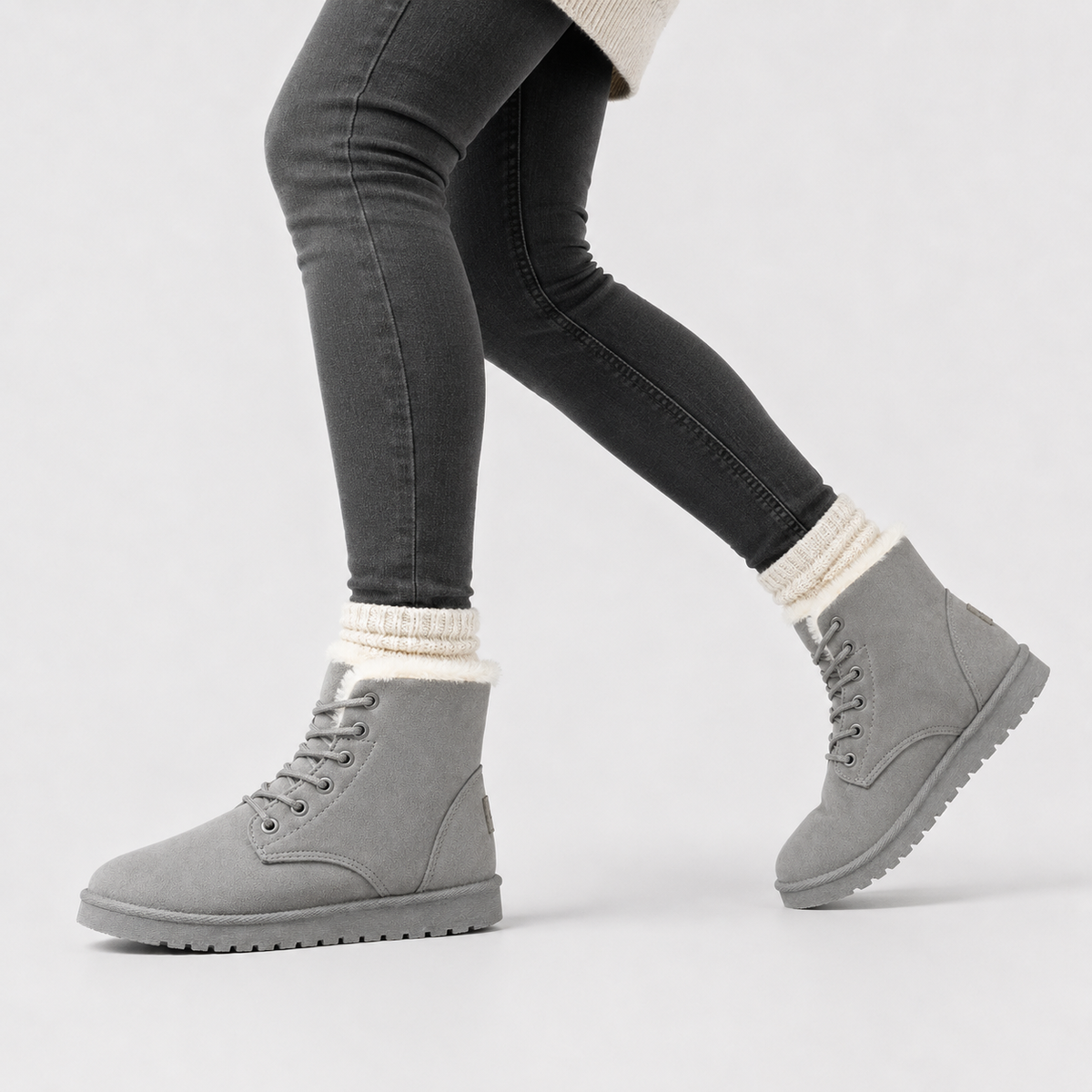 Women’s Snow Boots – Warm Ankle Winter Boots with Fleece Lining
