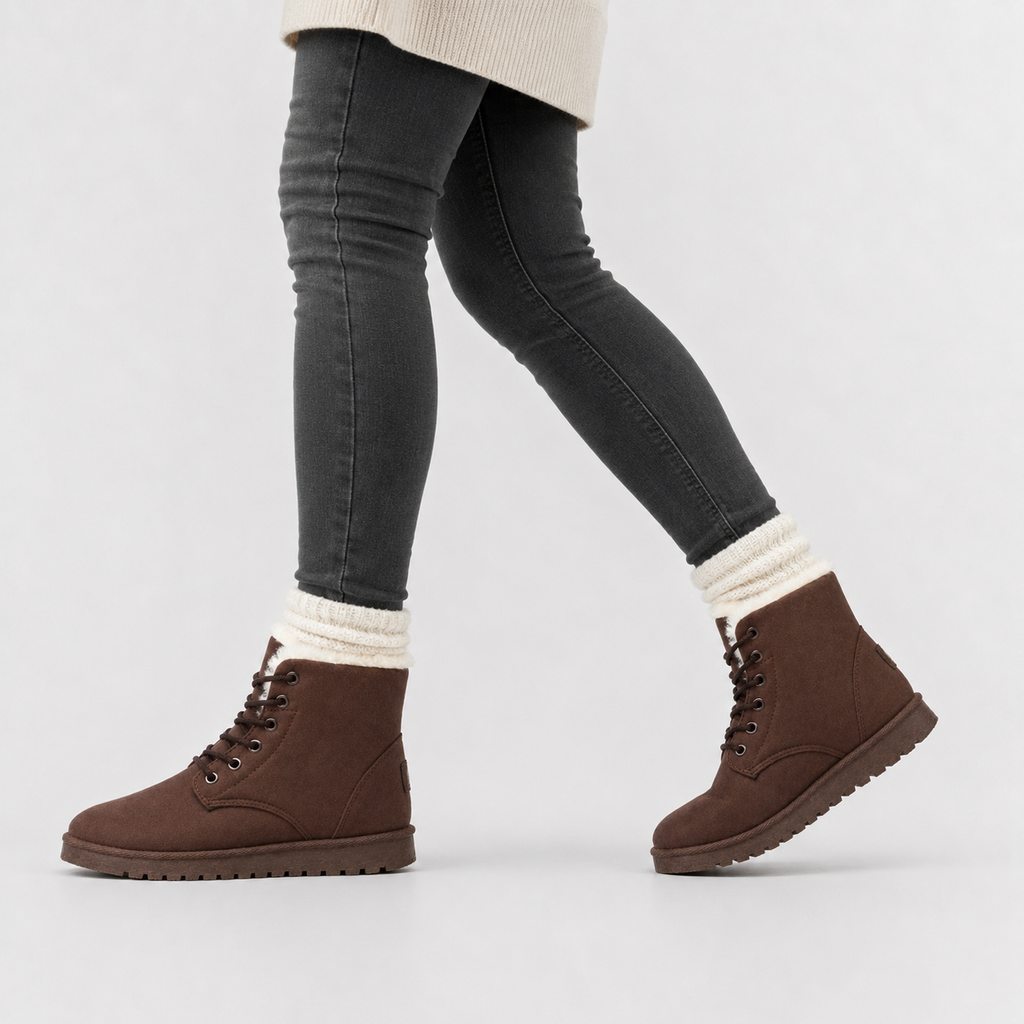 Women’s Snow Boots – Warm Ankle Winter Boots with Fleece Lining