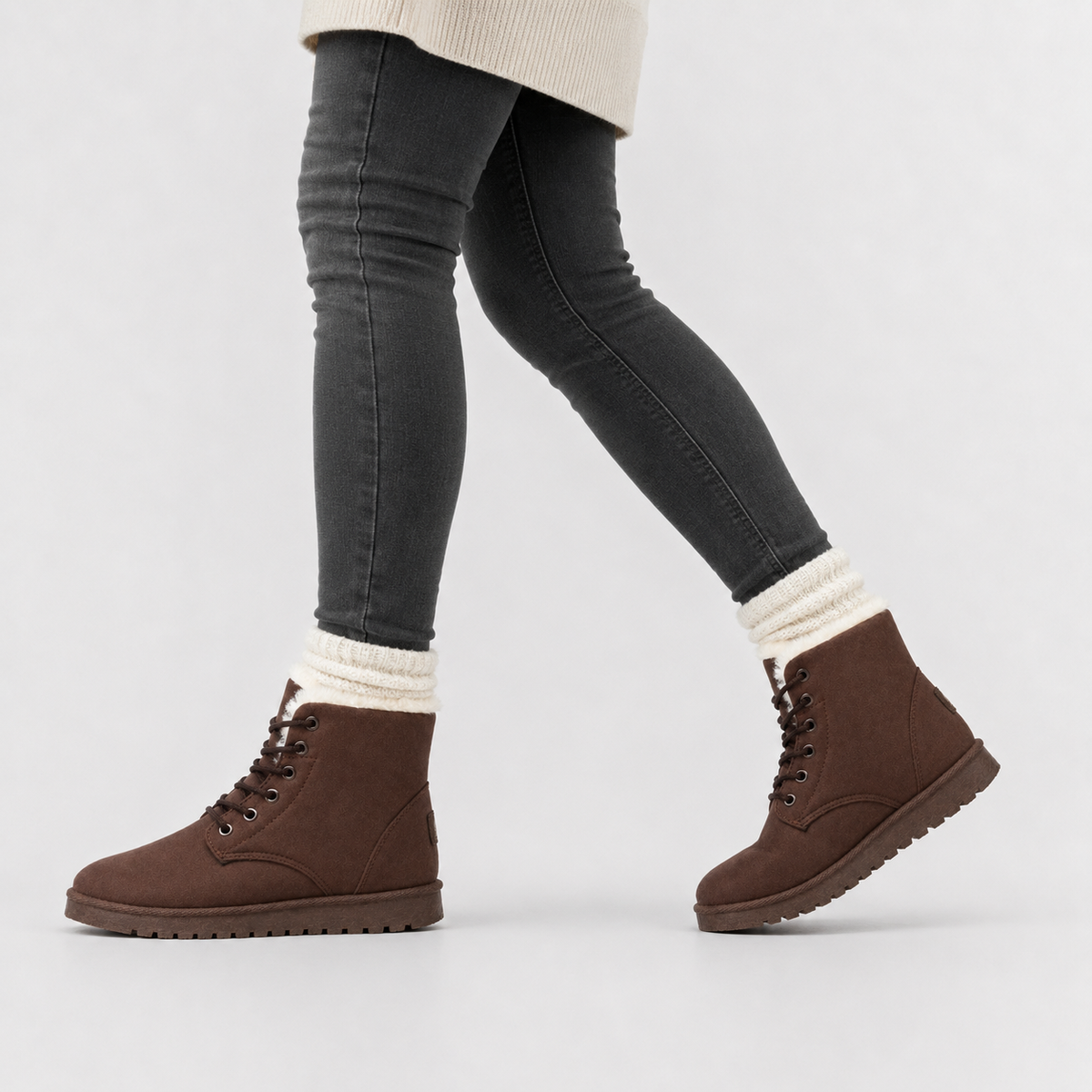Women’s Snow Boots – Warm Ankle Winter Boots with Fleece Lining