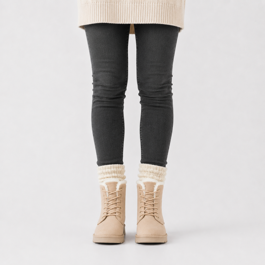 Women’s Snow Boots – Warm Ankle Winter Boots with Fleece Lining