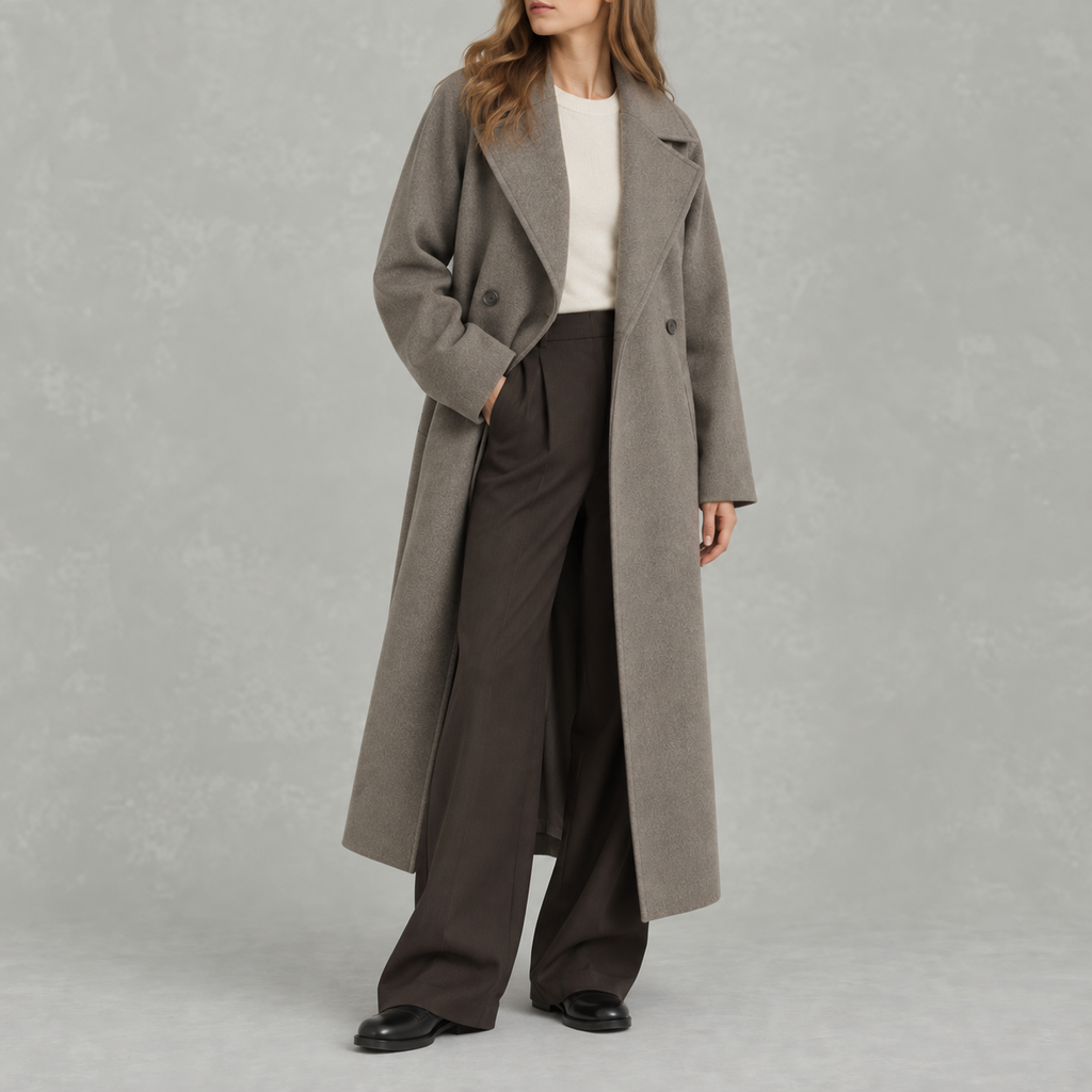 Women’s Wool Coat – Fitted Long Tailored Winter Coat