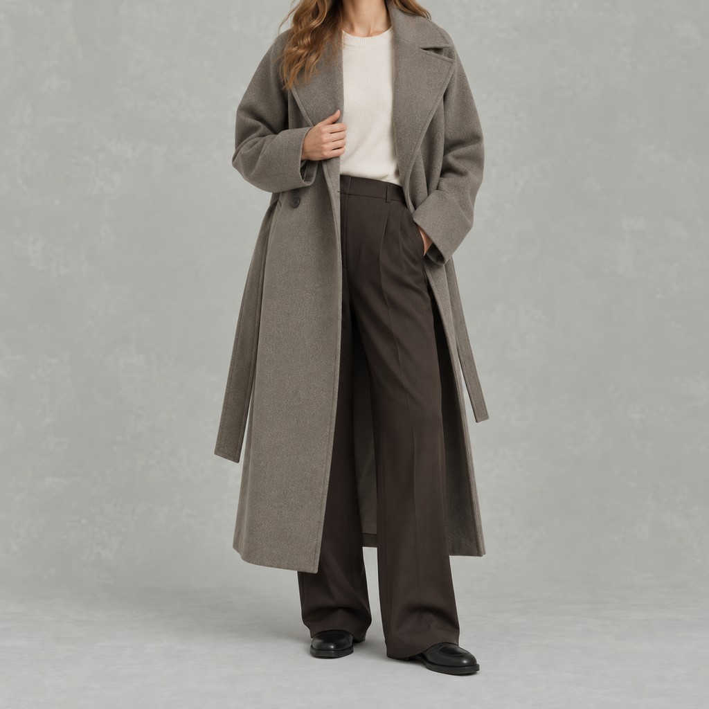 Women’s Wool Coat – Fitted Long Tailored Winter Coat