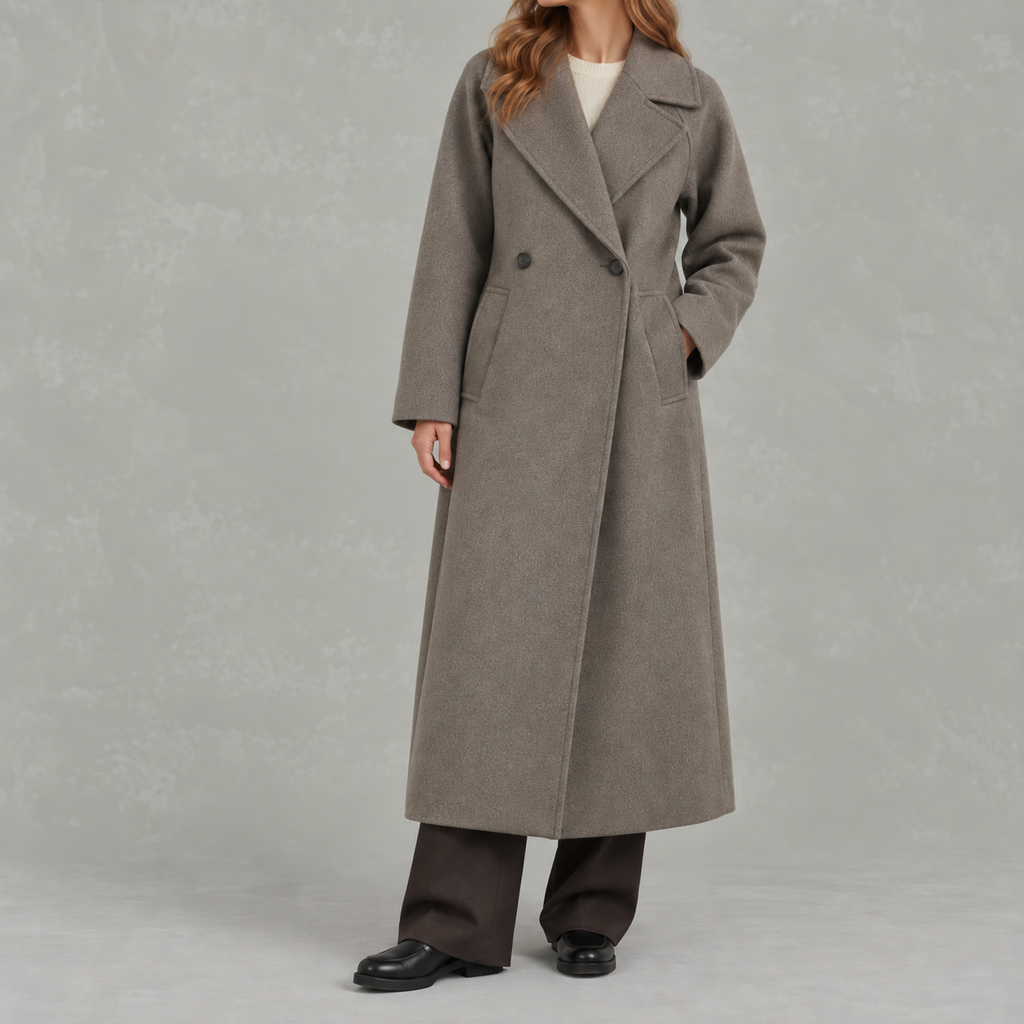 Women’s Wool Coat – Fitted Long Tailored Winter Coat