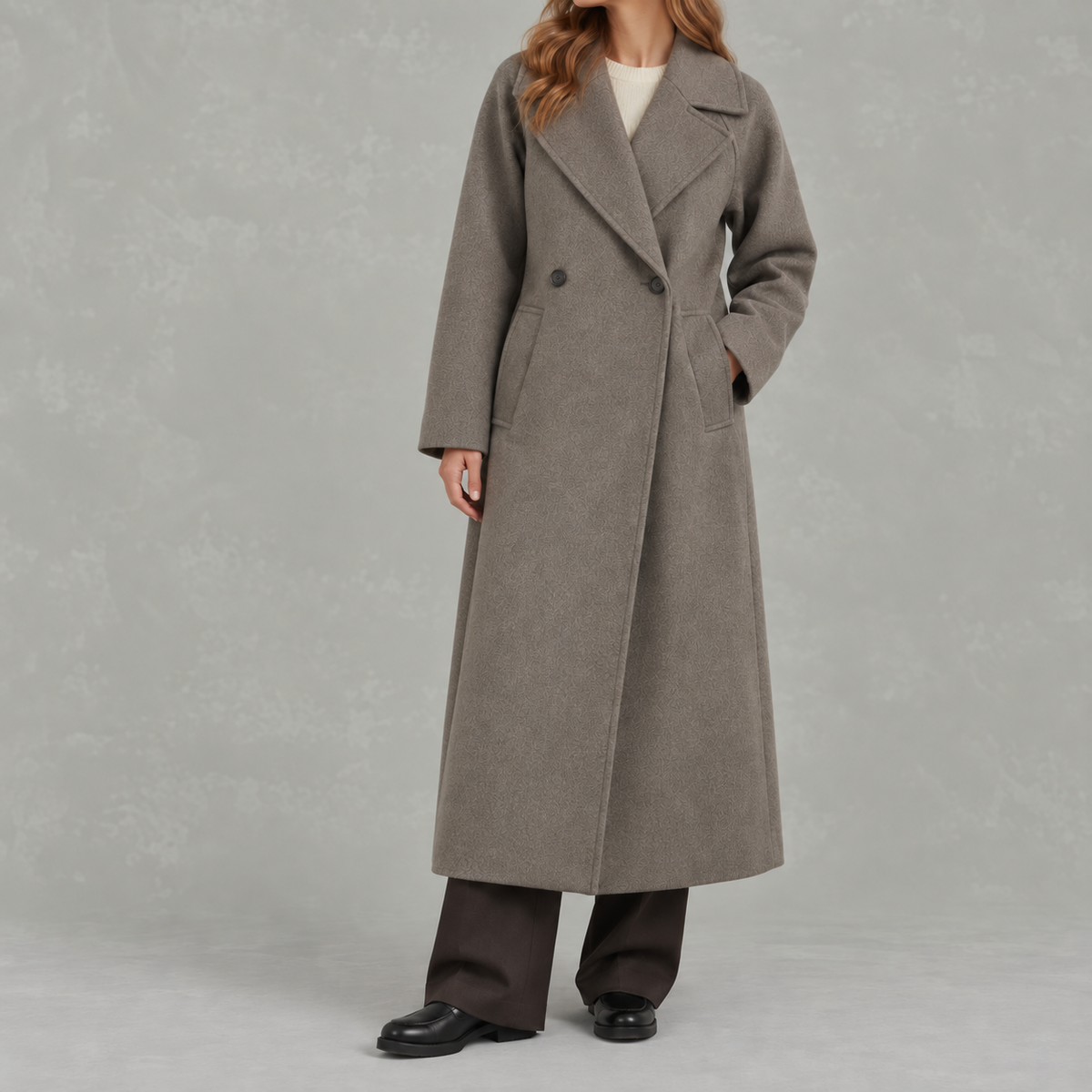 Women’s Wool Coat – Fitted Long Tailored Winter Coat