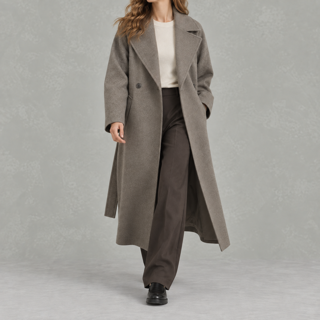Women’s Wool Coat – Fitted Long Tailored Winter Coat
