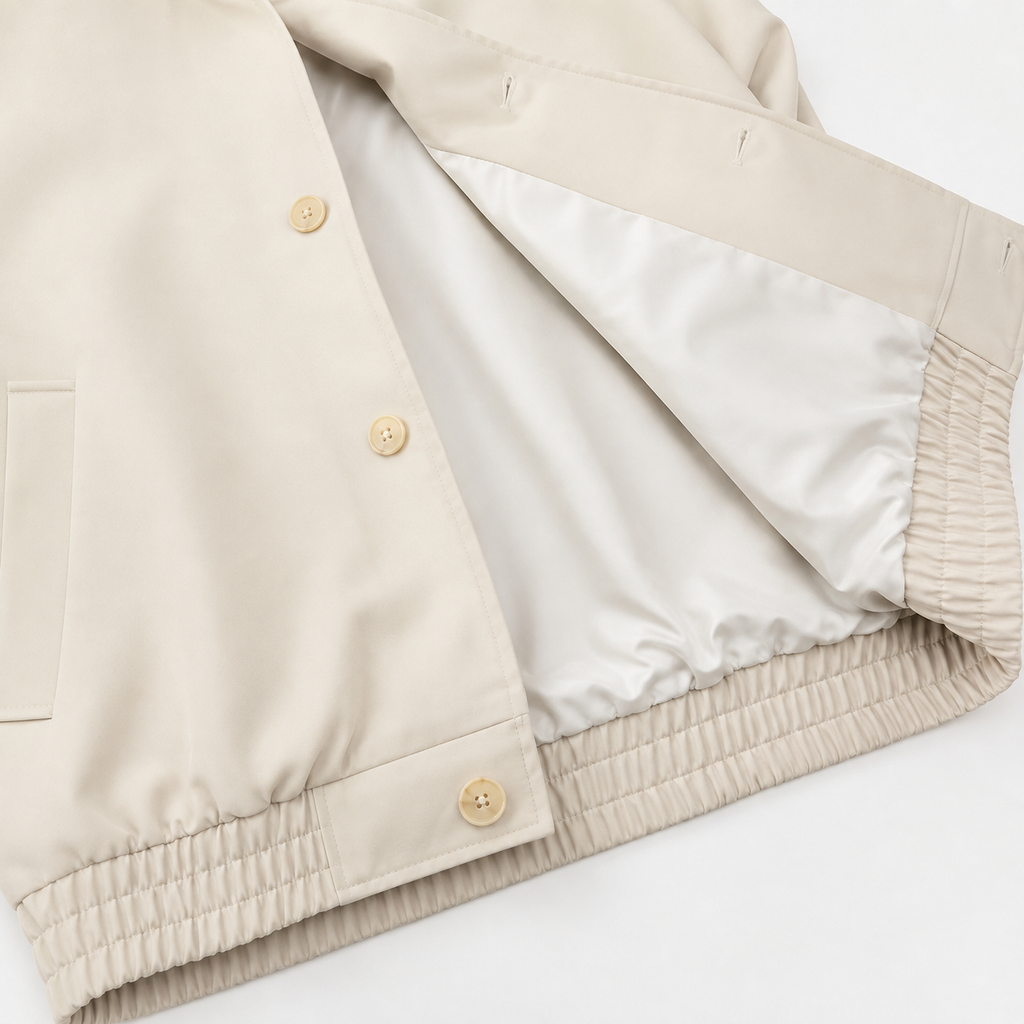 Men’s Overcoat – Relaxed Fit Cropped Casual Jacket for Autumn
