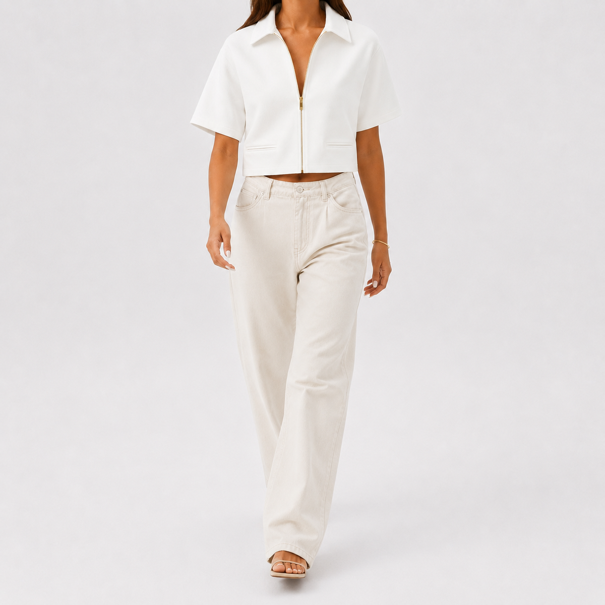 Women’s Cropped Jacket – Lightweight Short Autumn Jacket Shirt